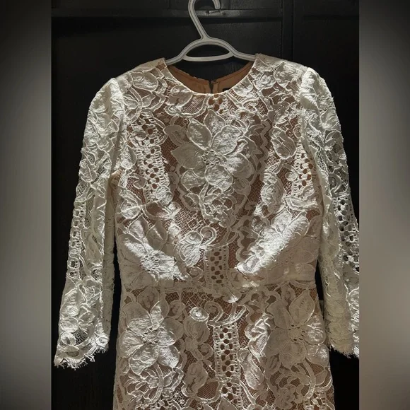 Dolce & Gabbana lace and silk organza midi dress - Picture 2 of 7